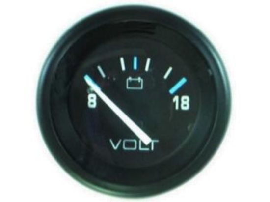 Picture of Mercury-Mercruiser 79-859683A1 GAUGE, Voltage, BlackFace, Blue Graduation, Black 